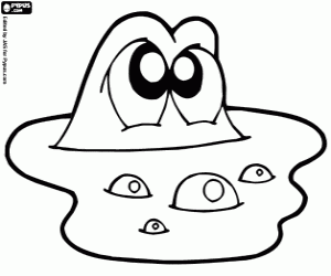 Amphibious animal in the water coloring page