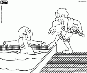 The ancient Romans at the hot springs coloring page
