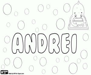 Andrei, male name coloring page