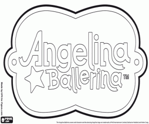 Angelina Ballerina logo coloring page