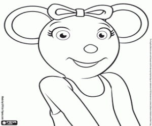 Angelina Ballerina loves the dance coloring page