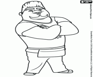 Angelo, a character in Turbo coloring page