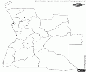 Angola map coloring page