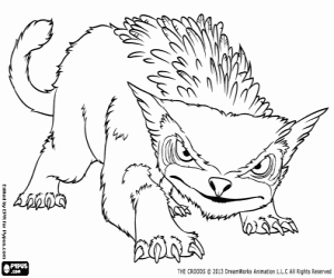 An animal from the Croods, Bear Owl coloring page