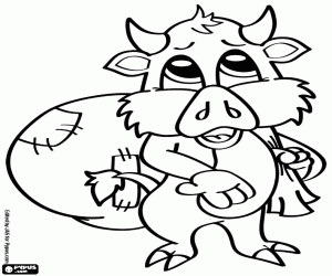 Animal with a sack, Saint Nicholas coloring page