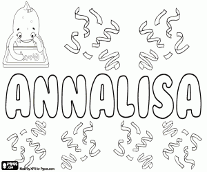 Annalisa, compound name coloring page