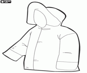 An anorak with hood coloring page
