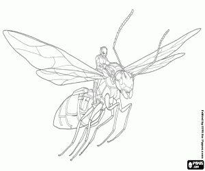 Ant-Man and the flying Ant coloring page