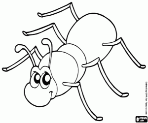 Ant coloring page