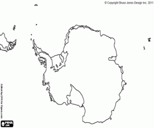 Antarctica map coloring page