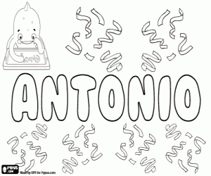 Antonio, Latin name coloring page