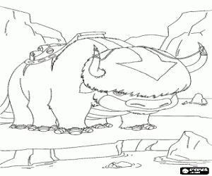 Appa, Aang's flying bison coloring page