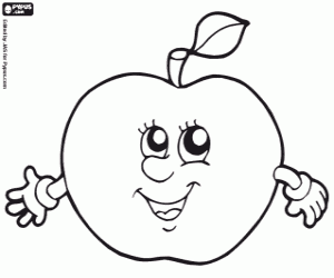 Apple coloring page
