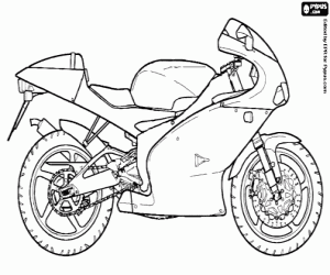 Aprilia RS 125 motorcycle coloring page