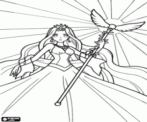 Aqua Regina, the Queen of Water coloring page