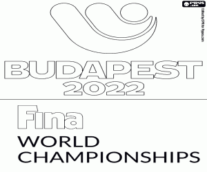 Aquatics World Cup Budapest 2022 Logo coloring page