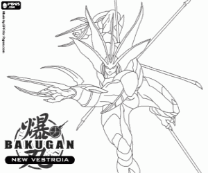 Aquos Elico, the Bakugan of Mylene coloring page