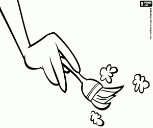 The archaeologist brush coloring page