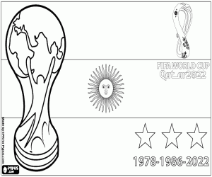 Argentina, world champion 2022 coloring page