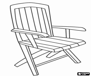 Armchair or chair with armrest coloring page