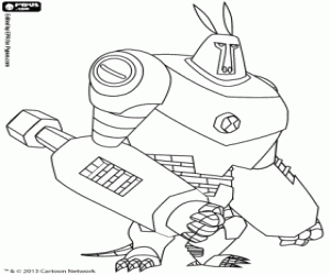 Armodrillo, alien from Ben 10 Omniverse coloring page