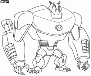 Armodrillo, Ben 10 Ultimate Alien coloring page