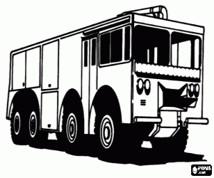 An armored truck for the money coloring page