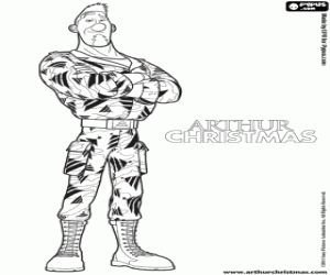 The arrogant Steve Christmas coloring page