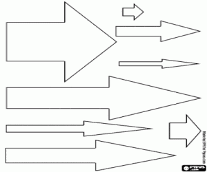 Arrows of different sizes coloring page