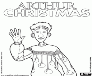 Arthur, the son of Santa Claus coloring page