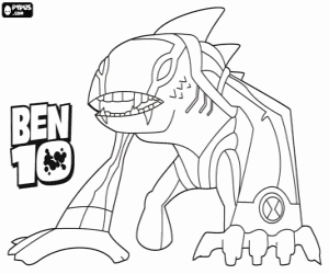 Articguana, Ben 10,000 alien coloring page