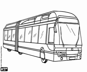 An articulated bus coloring page