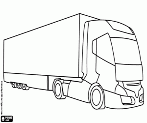 An articulated truck coloring page