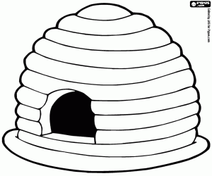An artificial beehive coloring page