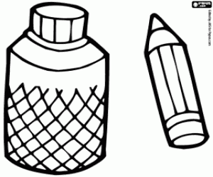 Artist painter utensils coloring page