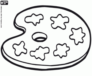 Artist's palette coloring page
