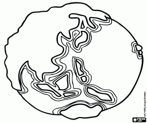 Asia in our planet coloring page