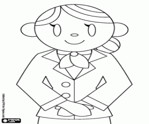 Assistance to passengers coloring page