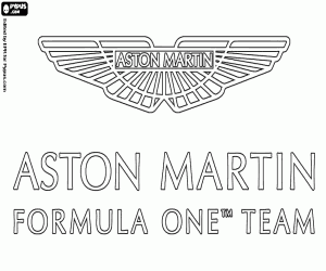 Aston Martin Formula 1 Team logo coloring page