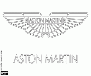 Aston Martin logo coloring page