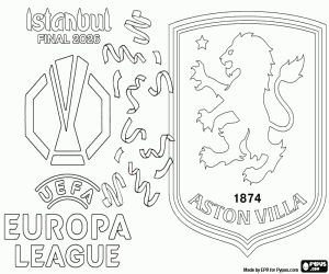 Aston Villa, Europa League 2026 coloring page