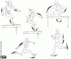 The athletic runs at Olympics coloring page