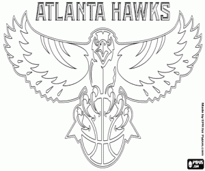 Atlanta Hawks logo coloring page