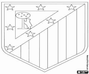 Atlético de Madrid shield coloring page