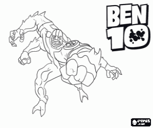 The attack alien Fourarms coloring page