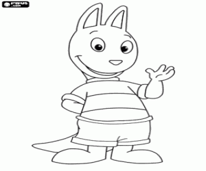 Austin, a Backyardigans kangaroo coloring page