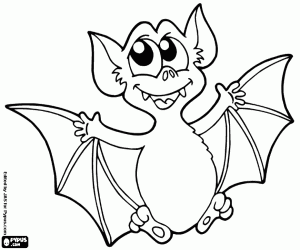 An Australian bat coloring page