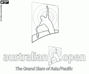 Australian Open tournament logo coloring page