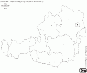 Austria map coloring page