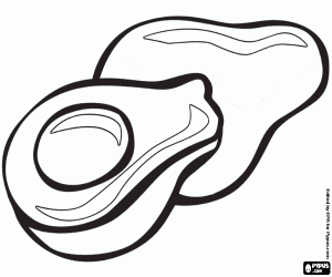 Avocados, a nutritious fruit coloring page